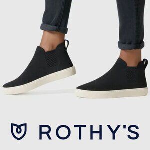 Rothy's Chelsea Boots – Black White / The Chelsea – US 9.5